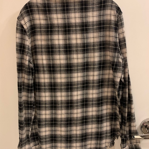 Frame black checkered button down - Picture 4 of 5